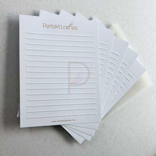 Szempilla kártya csomag - strip promade segédeszköz (5 lap + szilikon/doboz)